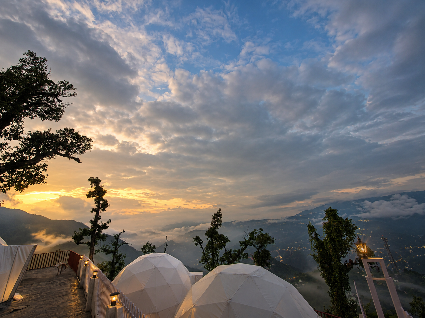 Luxury glamping tent